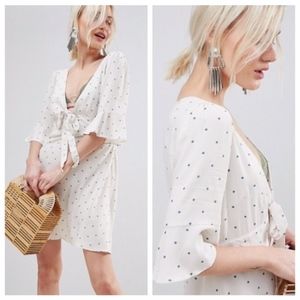 Free People All Yours Polka Dot Tie Dress